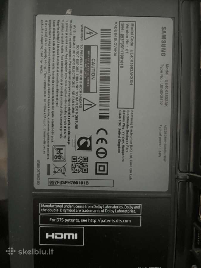 Parduodamas naudotas Samsung TV. Be stovo. - nuotraukos Nr. 2