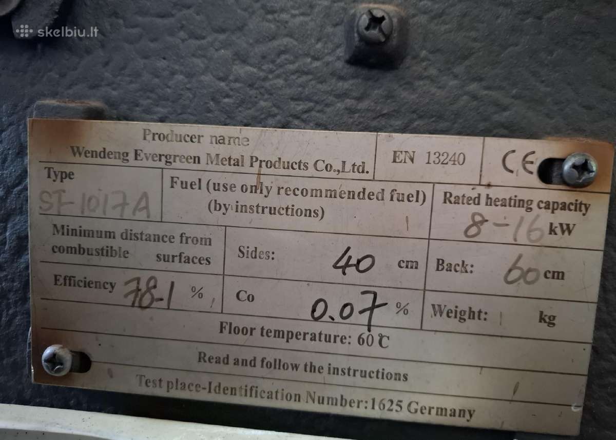 Parduodama 8-16kw, Evergreen ketaus krosnelė - nuotraukos Nr. 2