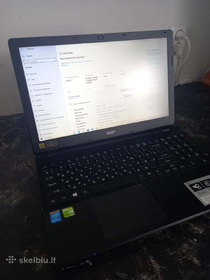 Acer Aspire E 15 (e5-572g) i5 / Nvidia 840m/SSD - nuotraukos Nr. 2