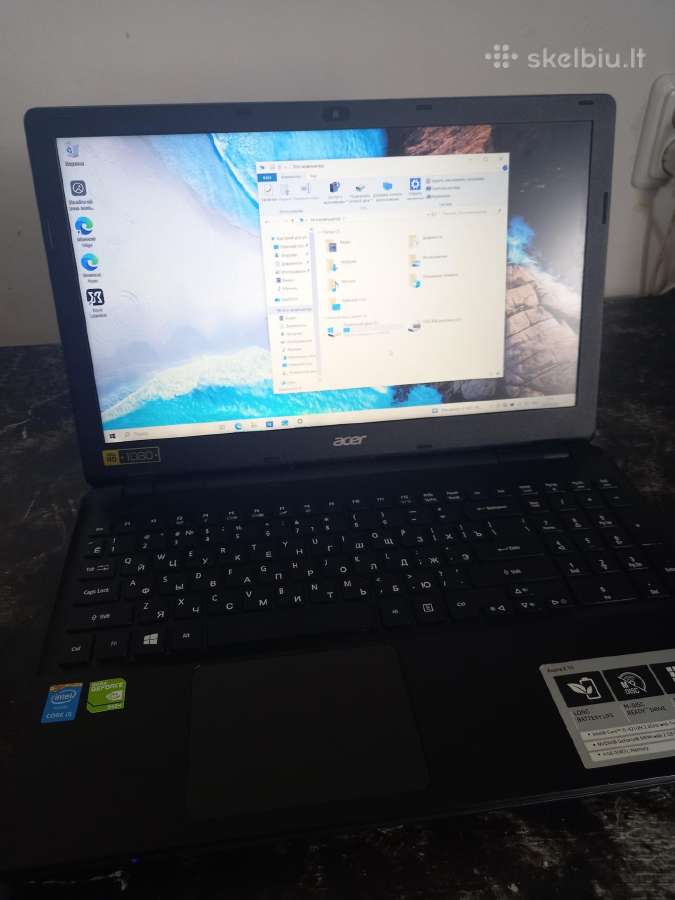 Acer Aspire E 15 (e5-572g) i5 / Nvidia 840m/SSD - nuotraukos Nr. 5