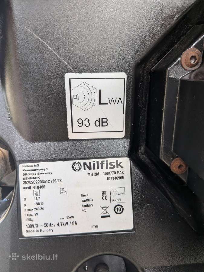 Aukšto slėgio plovykla Nilfisk Mh3m su dyzeliniu - nuotraukos Nr. 8