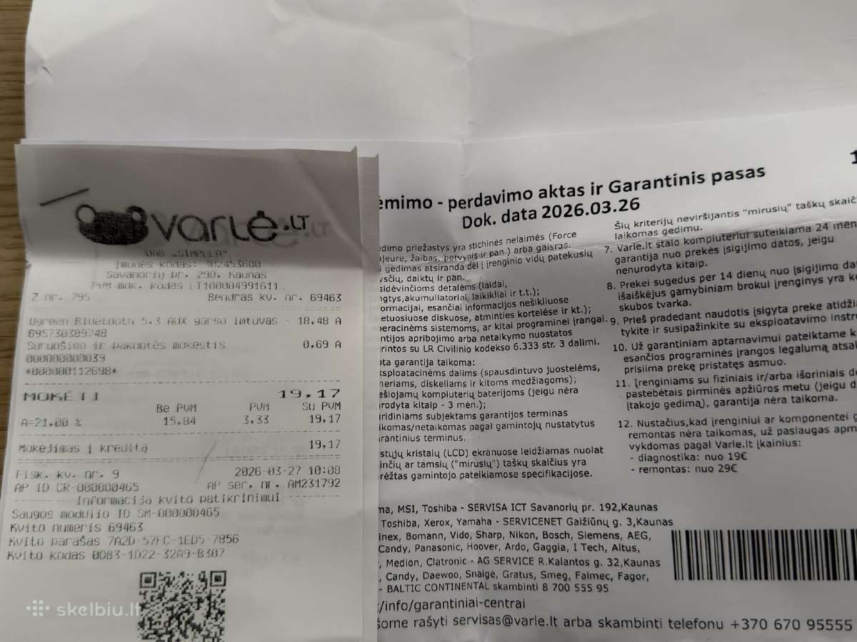 Ugreen Cm596 Bluetooth 5.3 Aux garso imtuvas - nuotraukos Nr. 4