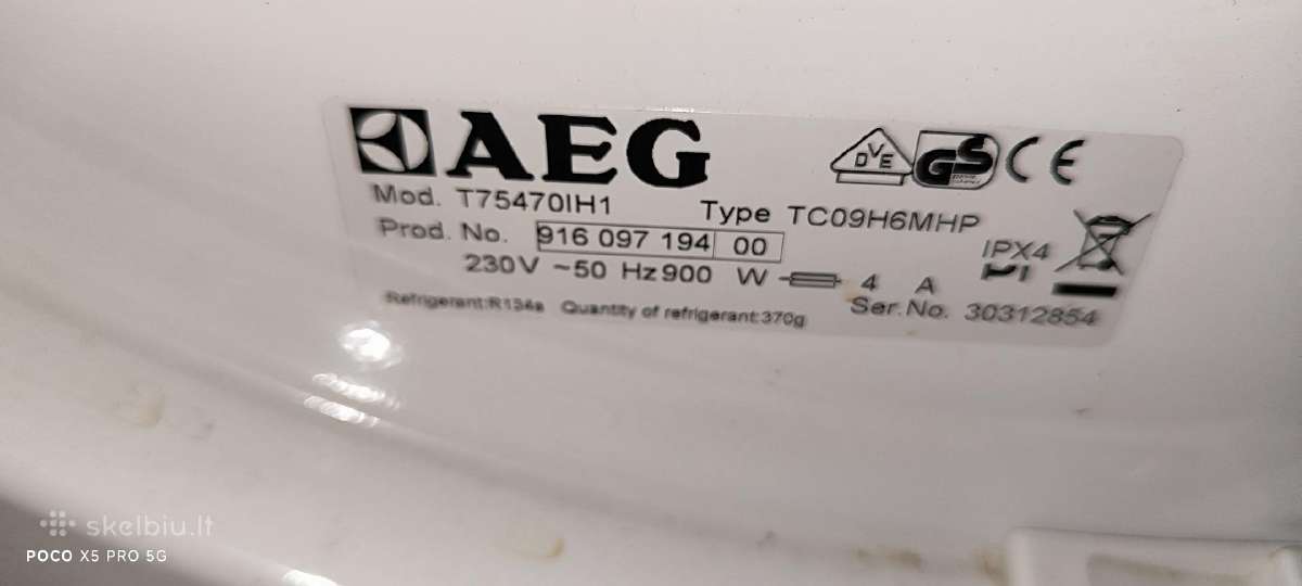 Siemens Wt47w448 iq500šilumos Siurbliu 8kg.aeg 7kg - nuotraukos Nr. 5