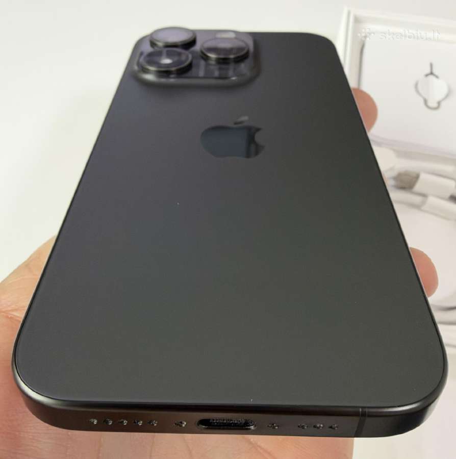 Puikios būklės iPhone 15 Pro 128gb Black Titanium - nuotraukos Nr. 2