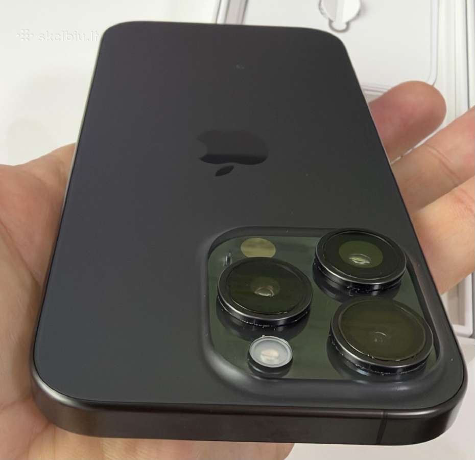 Puikios būklės iPhone 15 Pro 128gb Black Titanium - nuotraukos Nr. 3