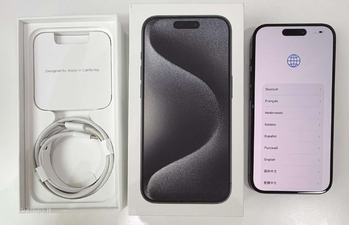Puikios būklės iPhone 15 Pro 128gb Black Titanium - nuotraukos Nr. 11