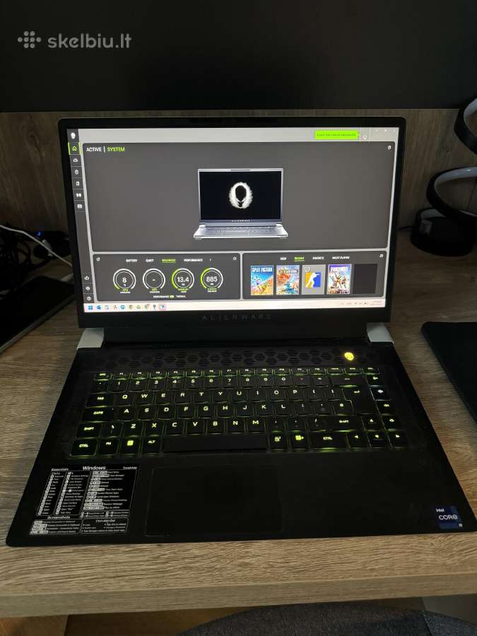 Parduodmas nešiojamas kompiuteris Alienware x15 R2 - nuotraukos Nr. 2