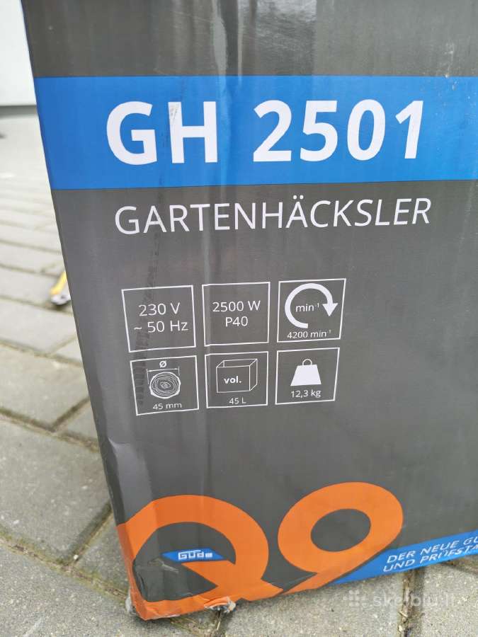 Güde Gh 2501 2500w šakų smulkintuvas - nuotraukos Nr. 2