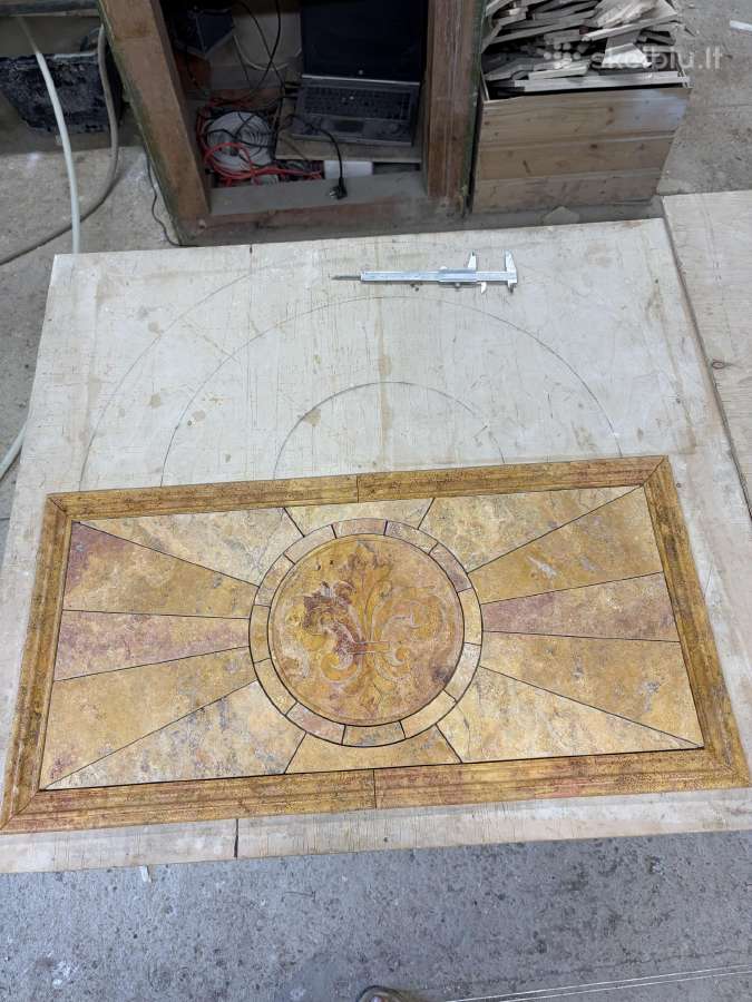 Travertino akmens mases mozaikos - nuotraukos Nr. 9