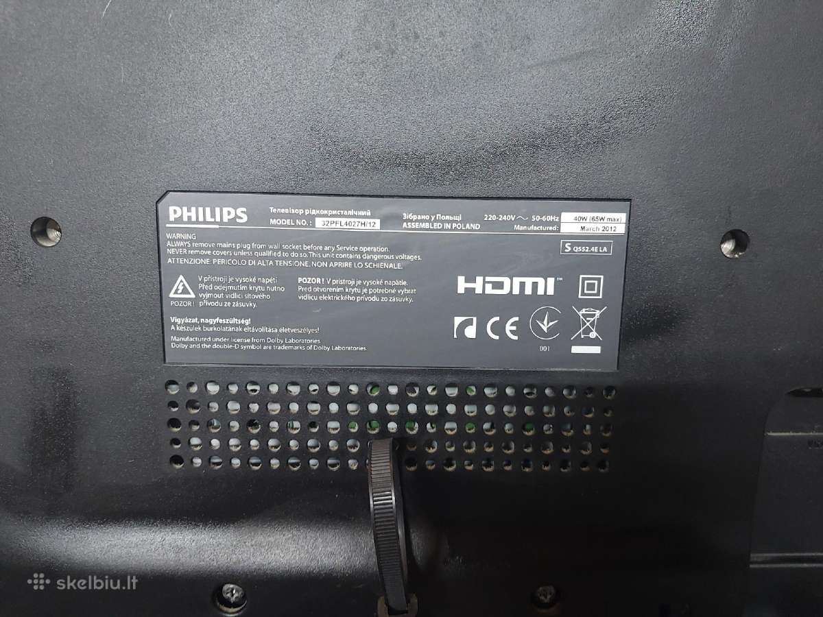Philips 32pfl4027h/12 - nuotraukos Nr. 4
