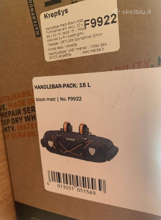 Ortlieb 15l handle bar - nuotraukos Nr. 3