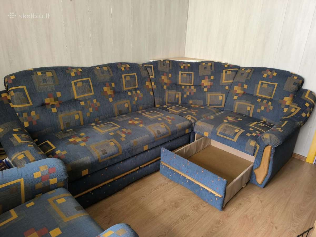 Parduodamas kampas su miegama dalimi ir foteliu - nuotraukos Nr. 2