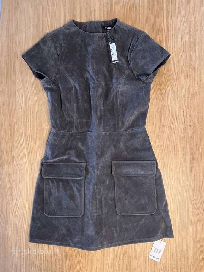 Boohoo pilka mini suknelė, Eu 36 / S, nauja - nuotraukos Nr. 5