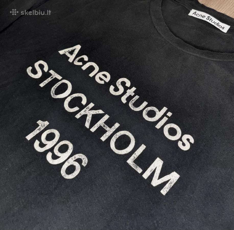 Acne Studios Juodi Ilgarankoviai Marškinėliai - nuotraukos Nr. 3