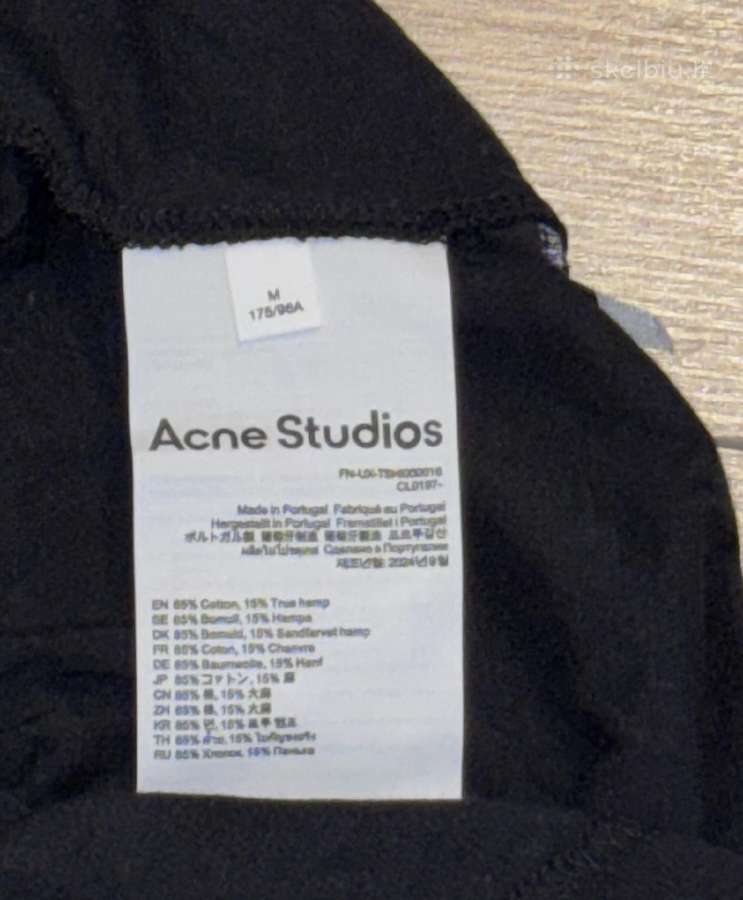 Acne Studios Juodi Ilgarankoviai Marškinėliai - nuotraukos Nr. 4