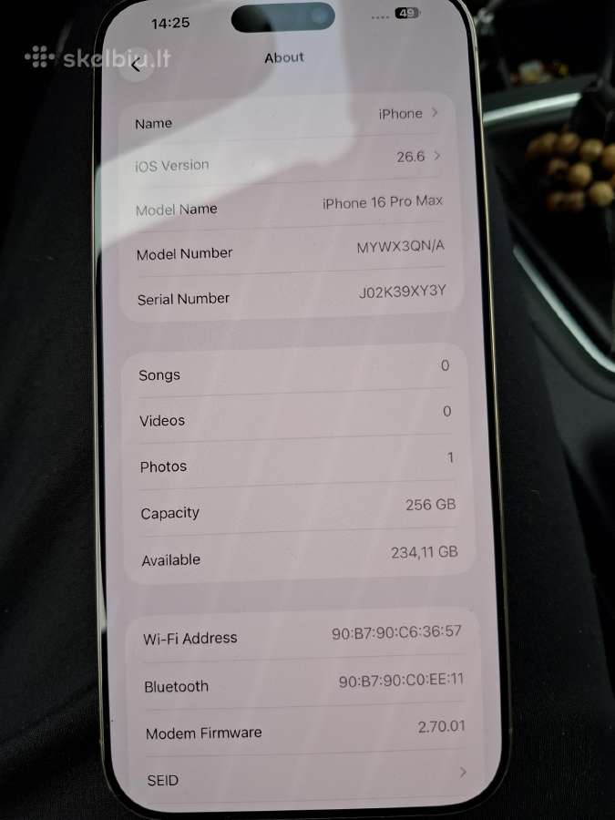 iPhone 16 Pro Max 256gb - nuotraukos Nr. 5