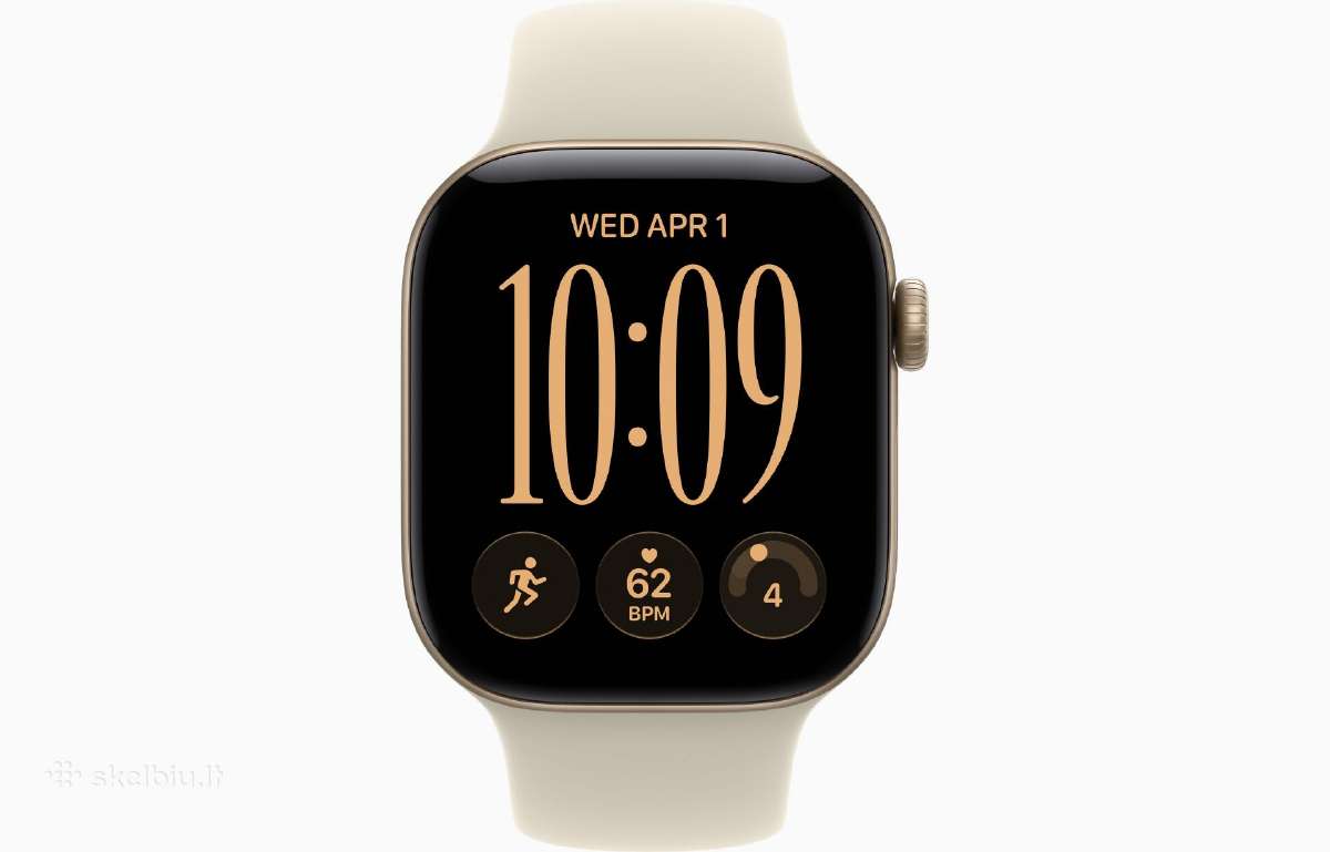 Apple Watch Series 12 2026 GPS+5G 42mm Light Gold - nuotraukos Nr. 2