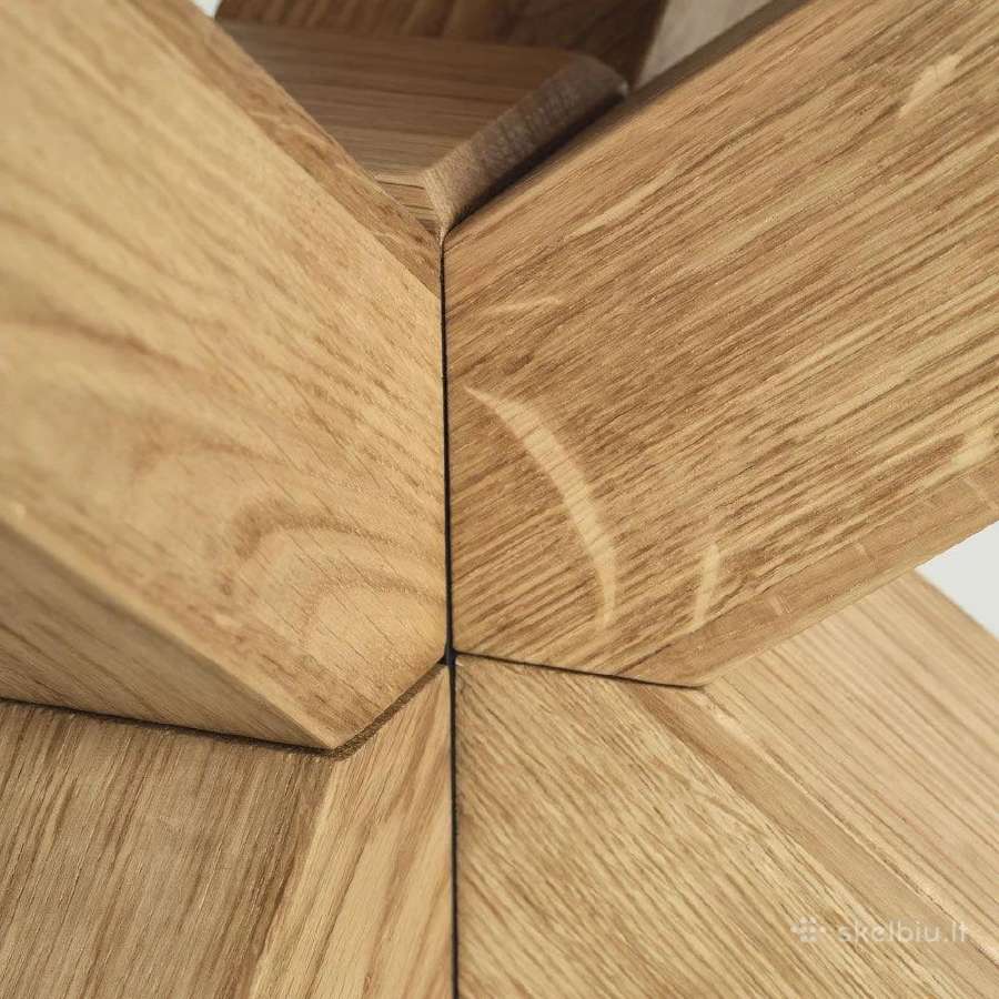 Apvalūs ąžuolo stalas (120cm) - nuotraukos Nr. 4