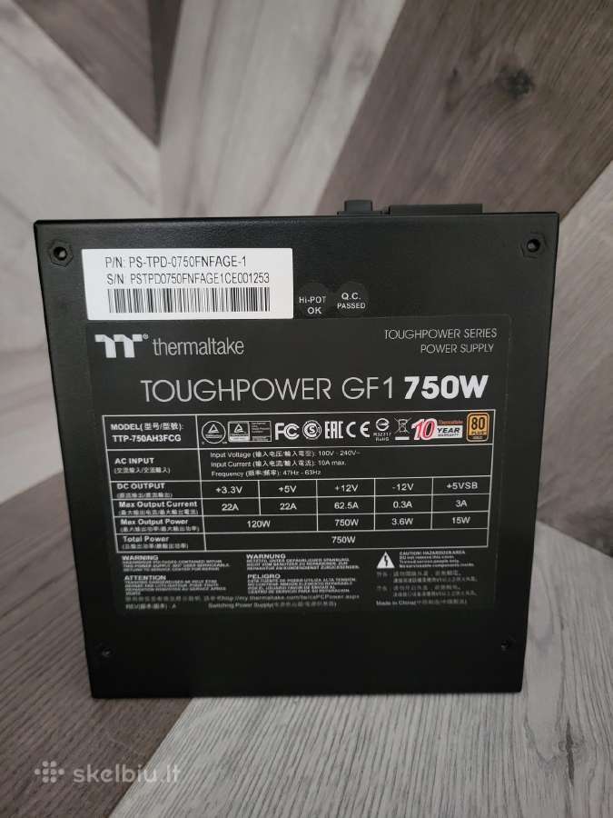Toughpower Gf1 750w 80 Gold Plus - nuotraukos Nr. 3