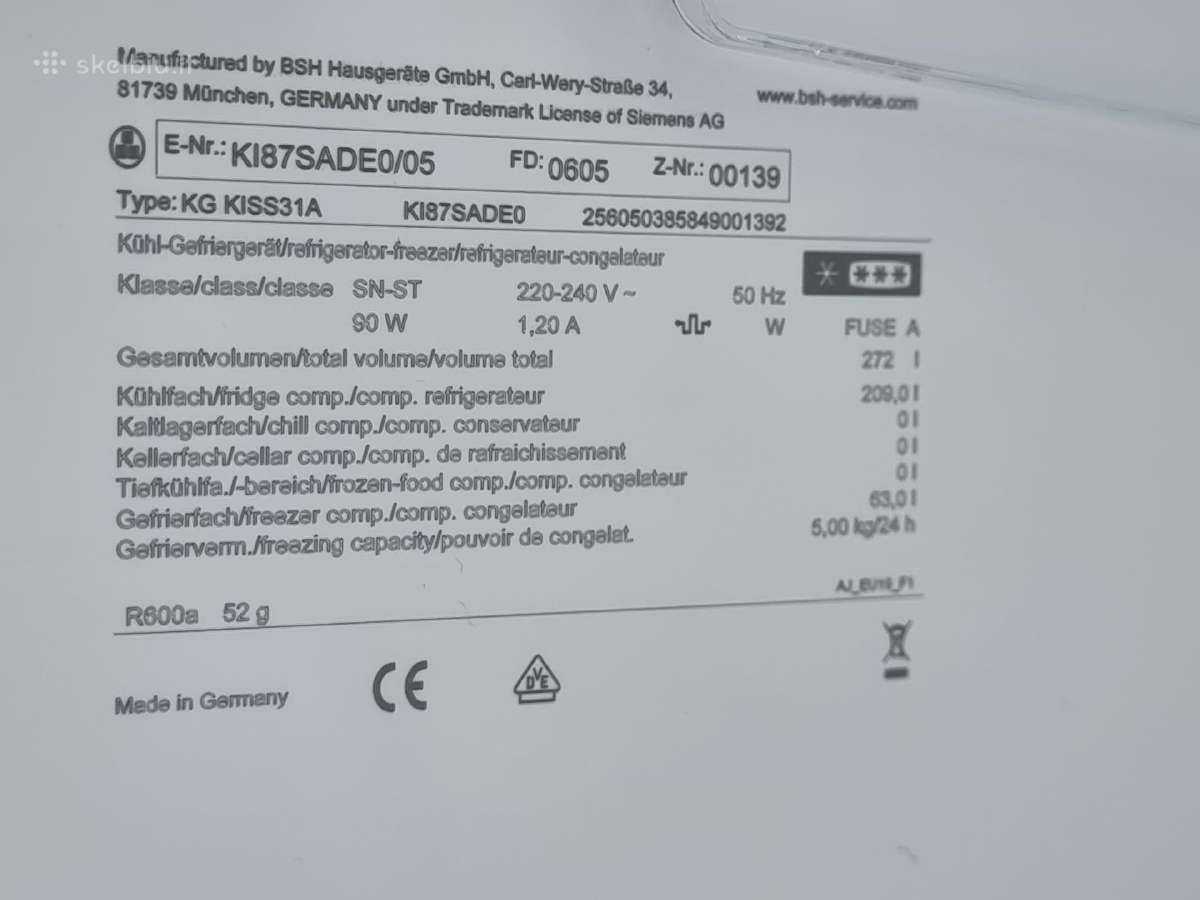 Naujas įmont Siemens Ki87sade0, pagami. Vokietjoje - nuotraukos Nr. 17