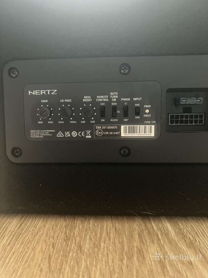 Hertz Dba 201 subwoofer su stiprintuvu - nuotraukos Nr. 3