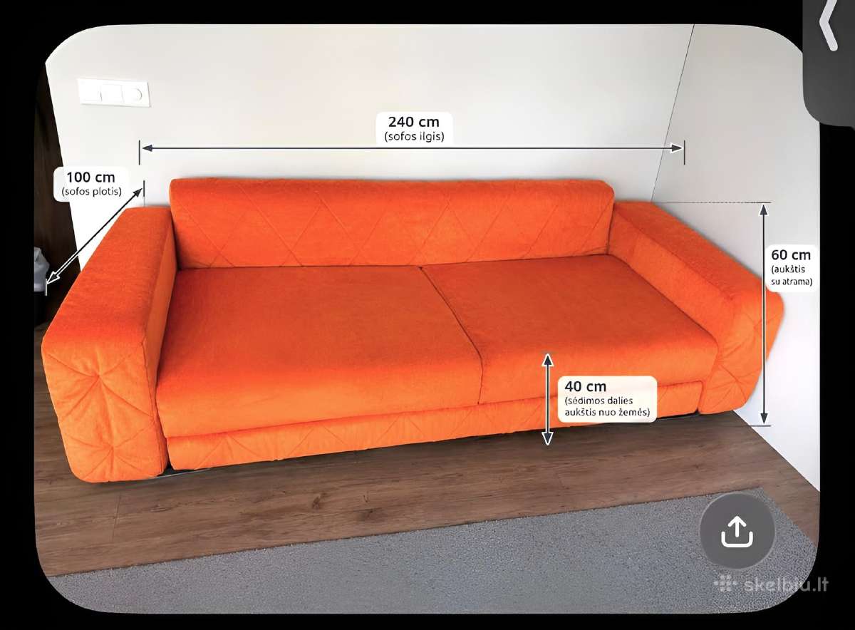 Magres sofa-lova Luxor+galimas Pristatymas - nuotraukos Nr. 2