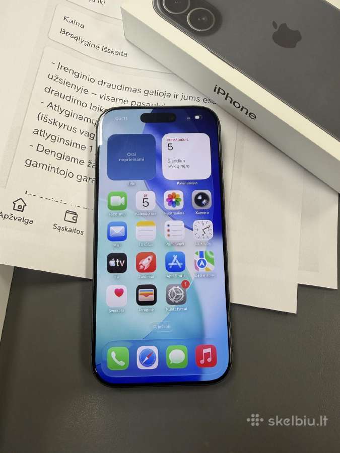 Apple iPhone 17 256 GB Black su 15men garantija - nuotraukos Nr. 2