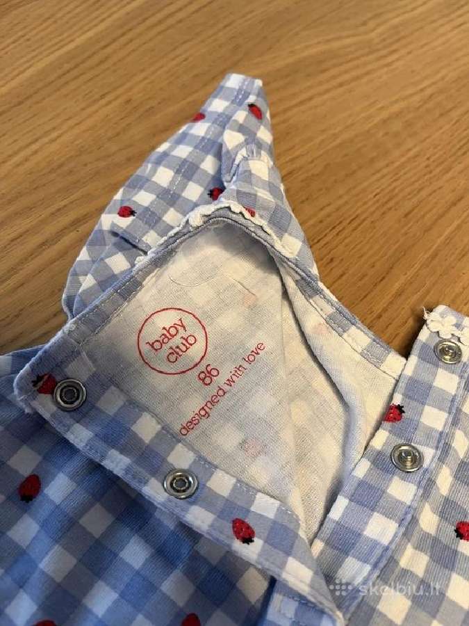 C&a Baby Club languota suknelė su braškėmis, 86 cm - nuotraukos Nr. 4