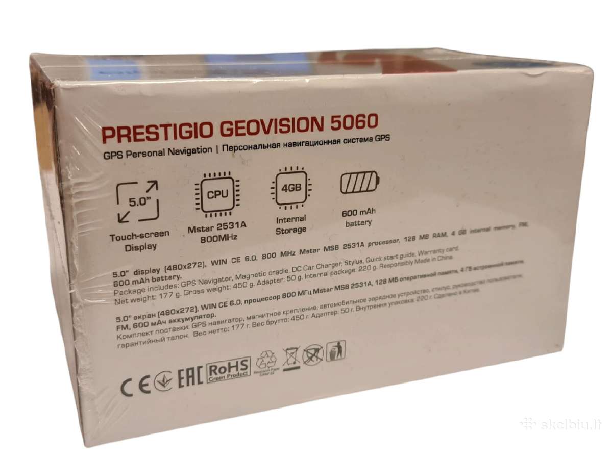 Prestigio Geovision 5060 GPS navigacija + 6mėn. - nuotraukos Nr. 3