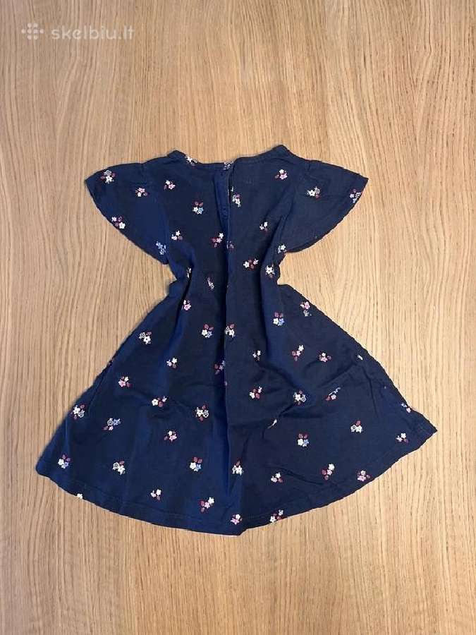 C&a Baby Club tamsiai mėlyna gėlėta suknelė, 86 cm - nuotraukos Nr. 2