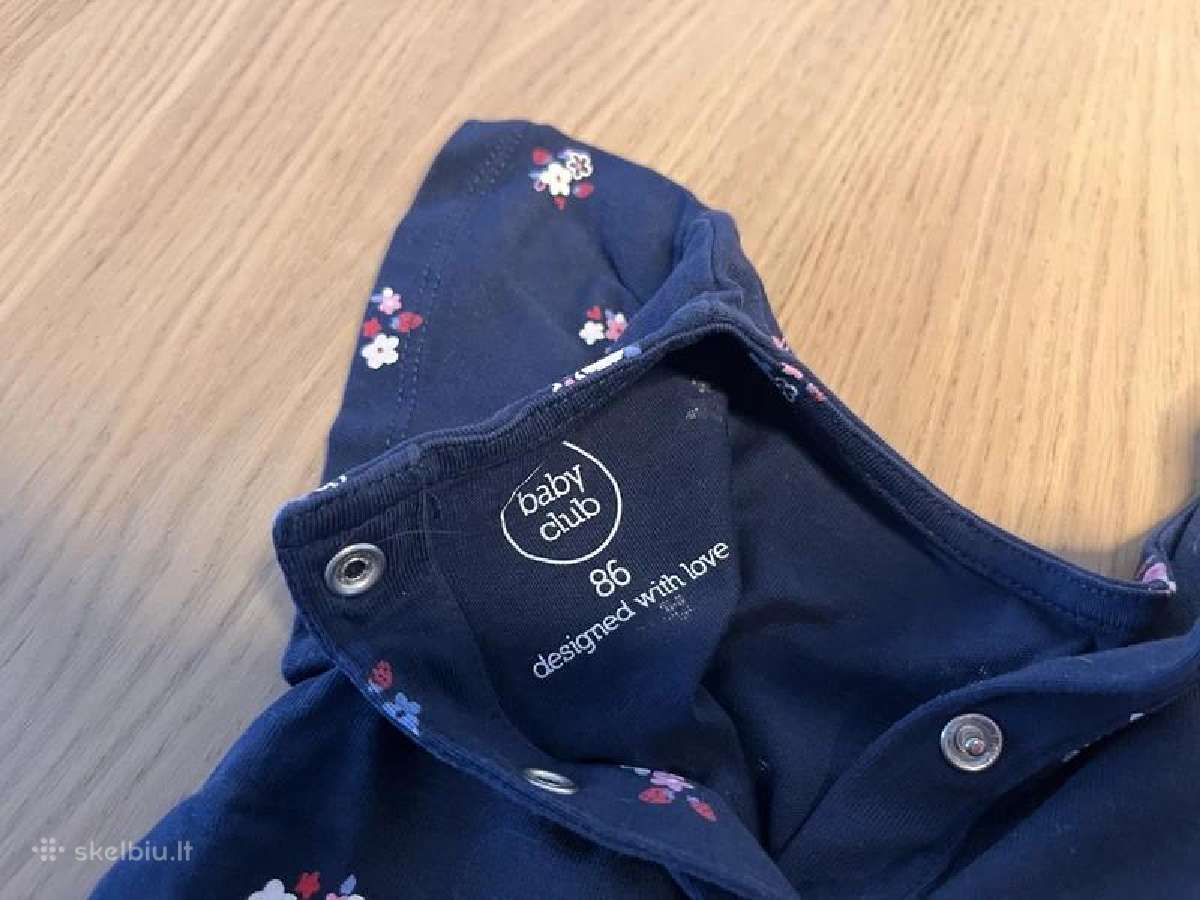 C&a Baby Club tamsiai mėlyna gėlėta suknelė, 86 cm - nuotraukos Nr. 4