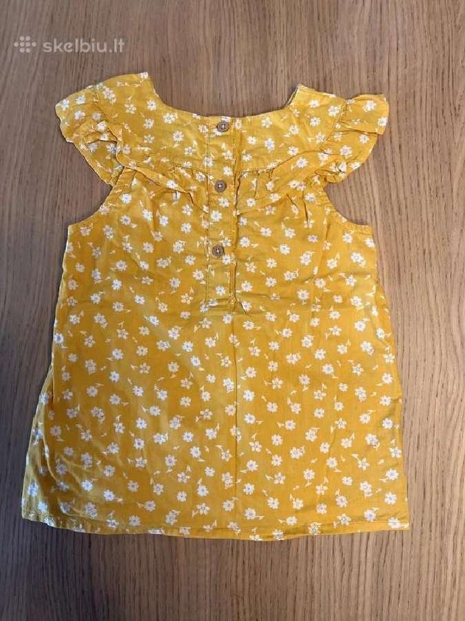 Primark geltona gėlėta bliuskutė, 98 cm - nuotraukos Nr. 2