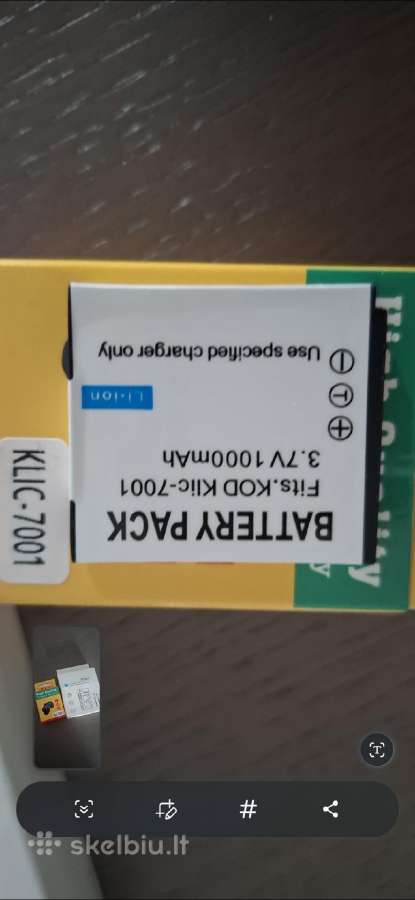 Kodak fotoaparato baterija - nuotraukos Nr. 2