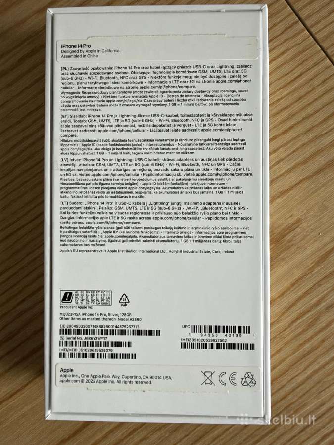 Parduodamas iPhone 14pro 128gb talpos - nuotraukos Nr. 7