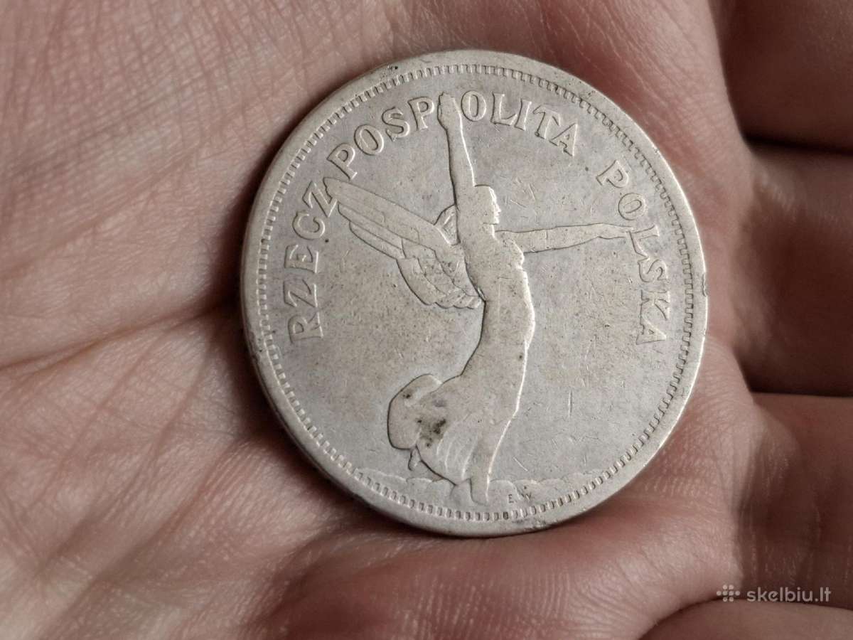 Lenkija 5 zlotai 1928 Nikė - nuotraukos Nr. 2