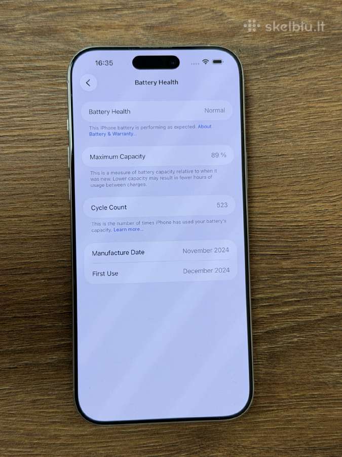 iPhone 16 Pro Max 256 GB (Naudotas) - nuotraukos Nr. 3