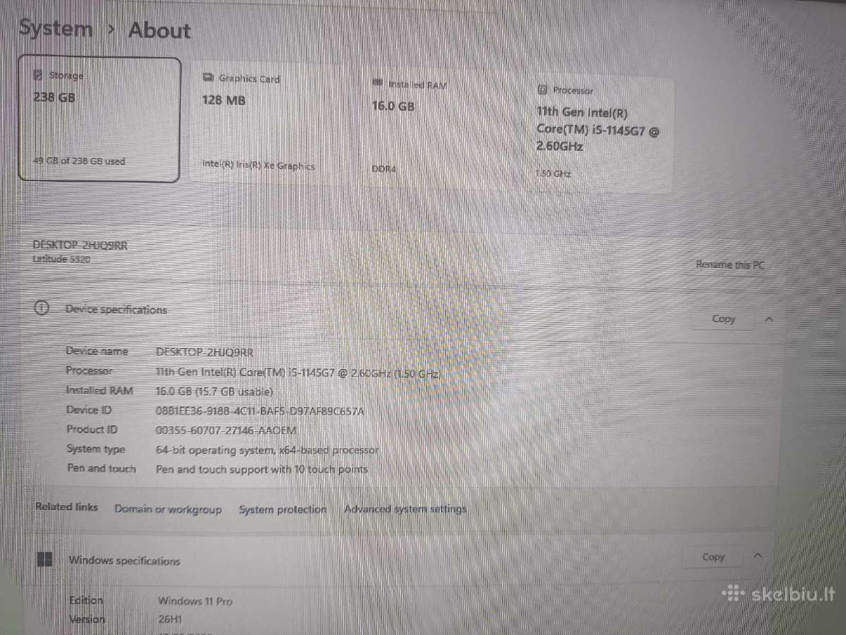 Dell Latitude 5320 2-in-1 13.3 Fhd Ips Touch 16gb - nuotraukos Nr. 5
