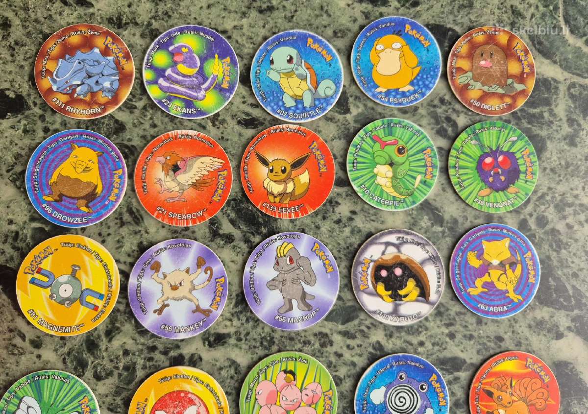 35 Pokemon Tazo + dėžutė - nuotraukos Nr. 9