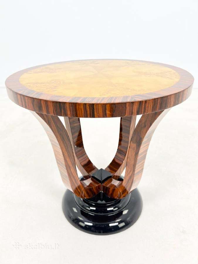 Art deco stiliaus riešutmedžio staliukas 5v - nuotraukos Nr. 3