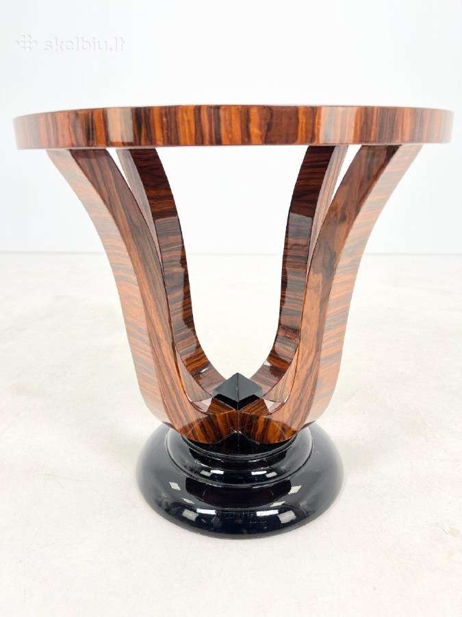 Art deco stiliaus riešutmedžio staliukas 5v - nuotraukos Nr. 5