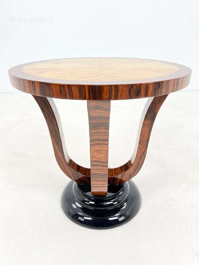 Art deco stiliaus riešutmedžio staliukas 5v - nuotraukos Nr. 6