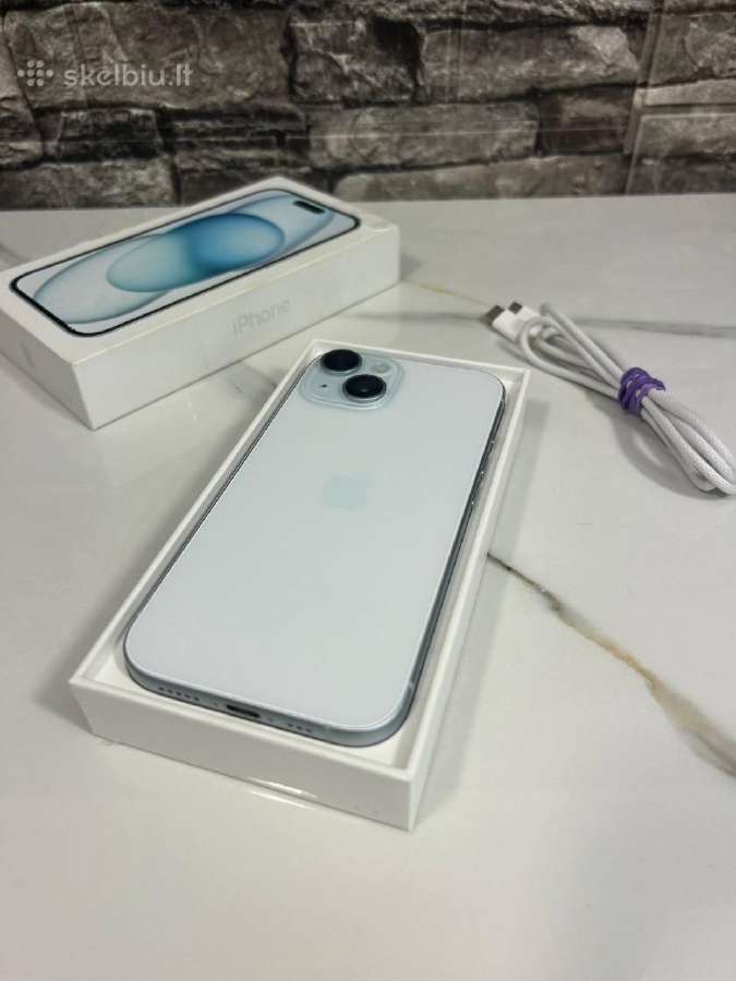 iPhone 15 128gb 82% Light Blue - nuotraukos Nr. 5