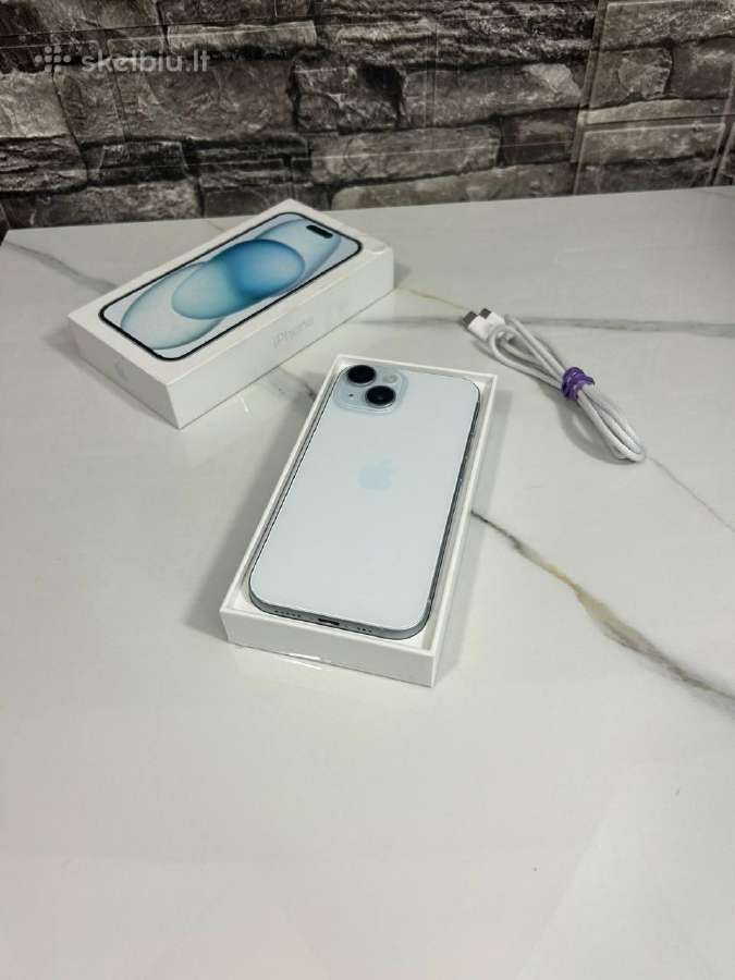 iPhone 15 128gb 82% Light Blue - nuotraukos Nr. 4