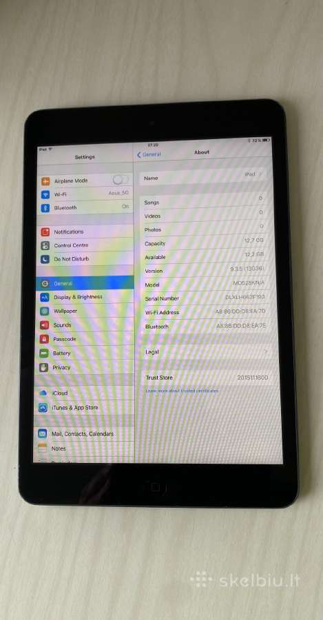 iPad Mini 1st 2012 WiFi 16gb - nuotraukos Nr. 3