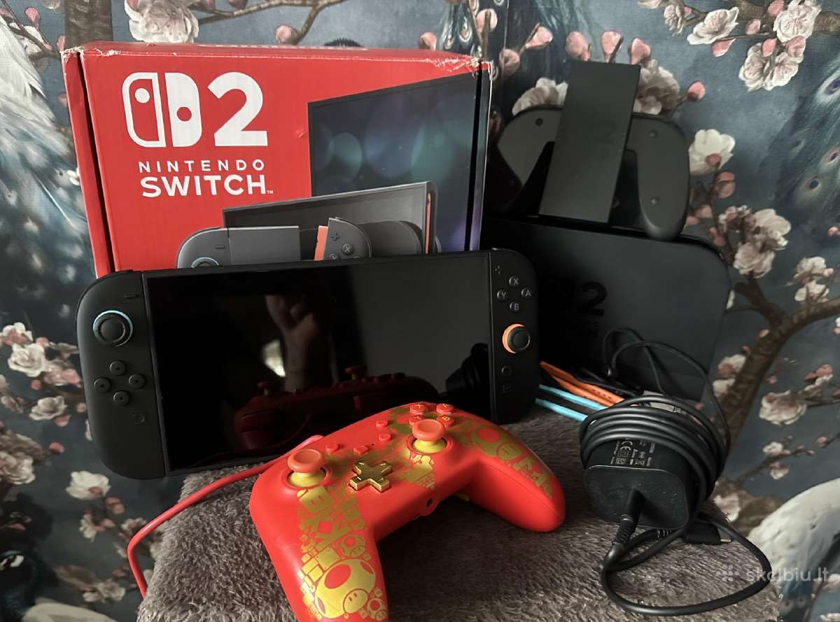 Nintendo Switch 2, Naudotas 2 Kartus, Su Cekiu. - nuotraukos Nr. 5