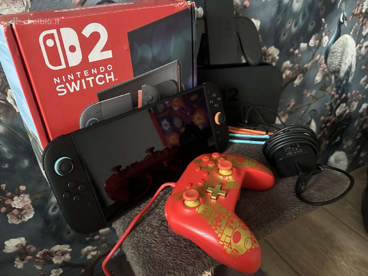 Nintendo Switch 2, Naudotas 2 Kartus, Su Cekiu. - nuotraukos Nr. 7