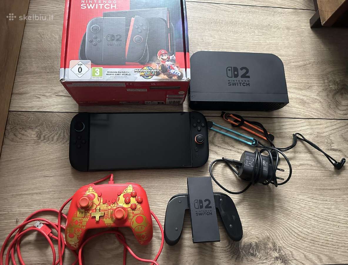 Nintendo Switch 2, Naudotas 2 Kartus, Su Cekiu. - nuotraukos Nr. 8