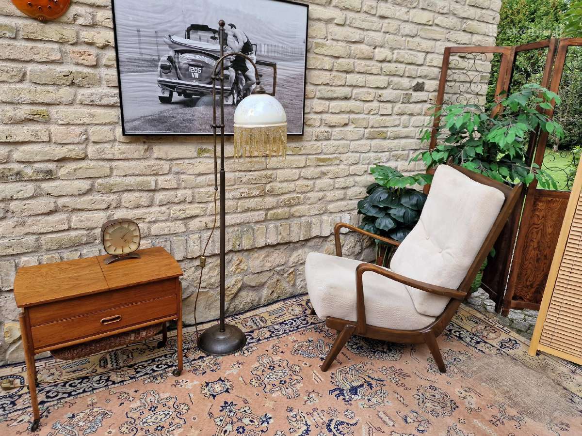 Vintažinis mid century bukmedžio masyvo fotelis - nuotraukos Nr. 29