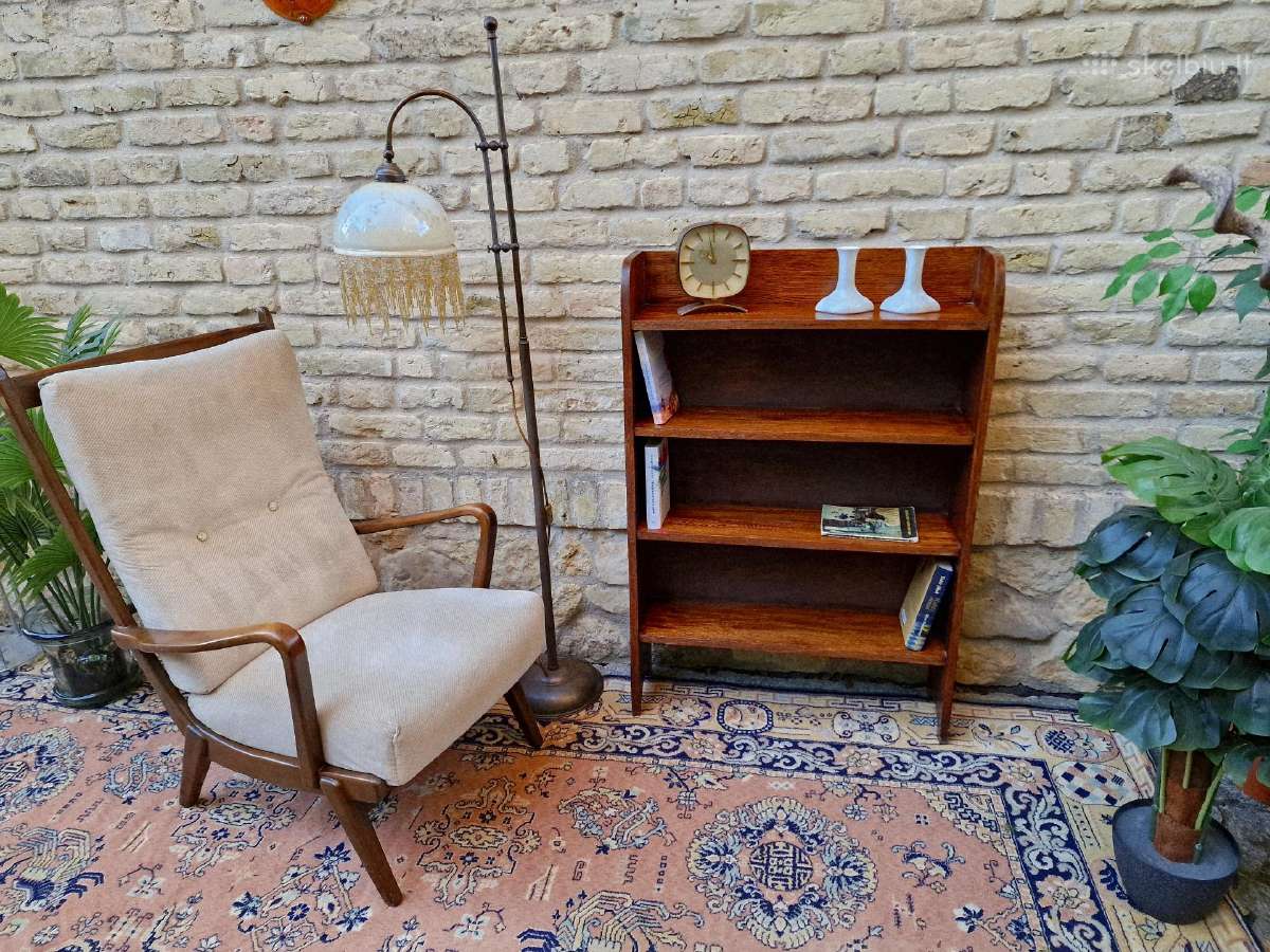 Vintažinis mid century bukmedžio masyvo fotelis - nuotraukos Nr. 38