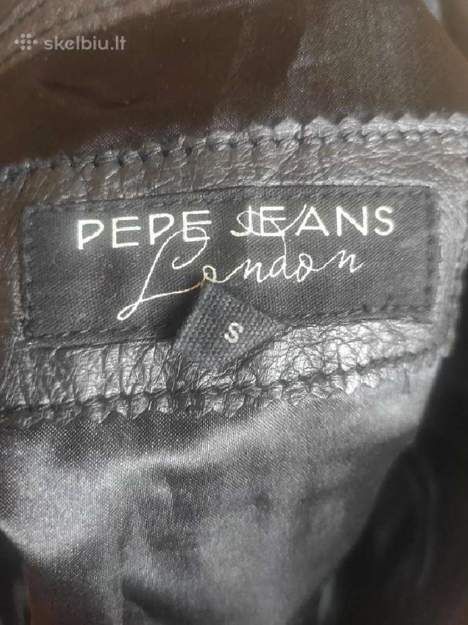 Juodas odinis mini sijonas „Pepe Jeans“ - nuotraukos Nr. 3
